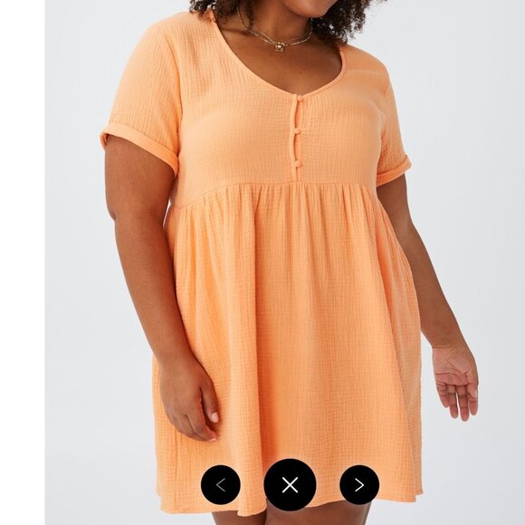 Cotton On Curve Spring Green Bella Dress Pistachio Gelato w/ Pockets NWT - Picture 3 of 6